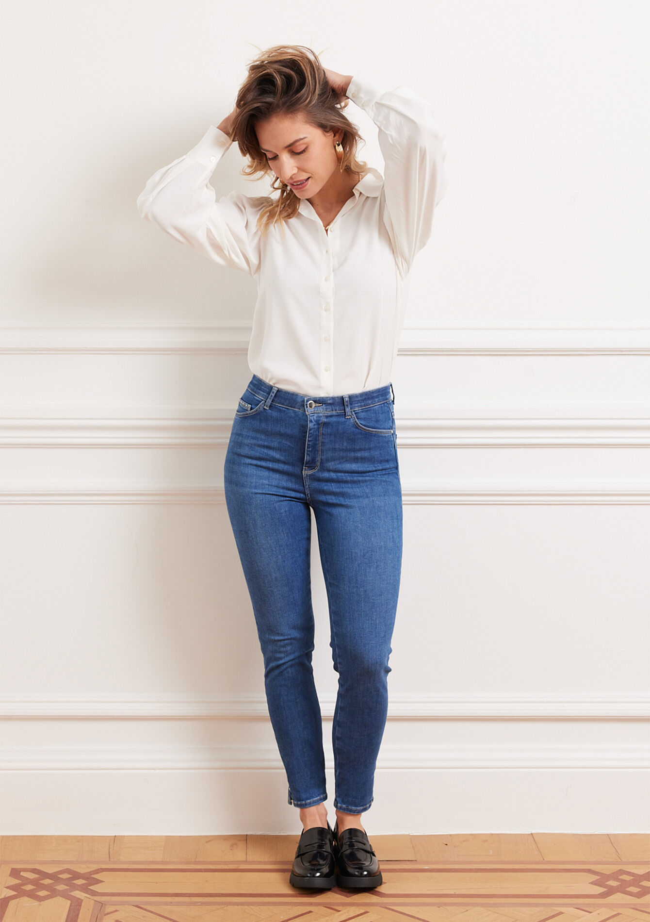 Slim-fit jeans, , back