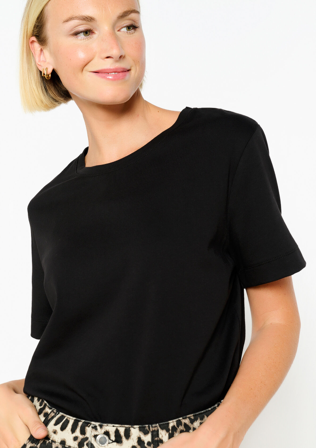 T-shirt coupe boxy, , back