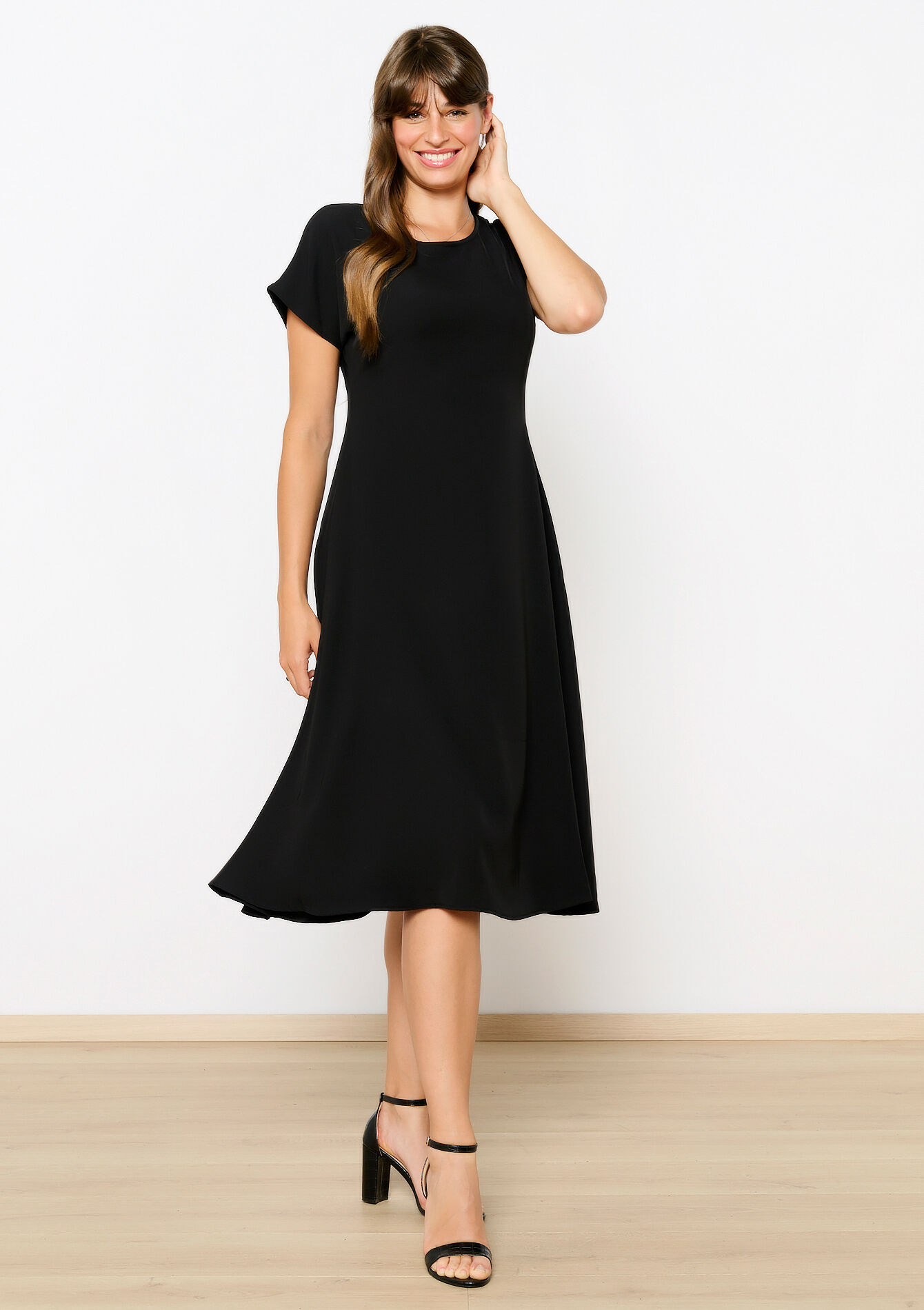 Loose midi dress, , back