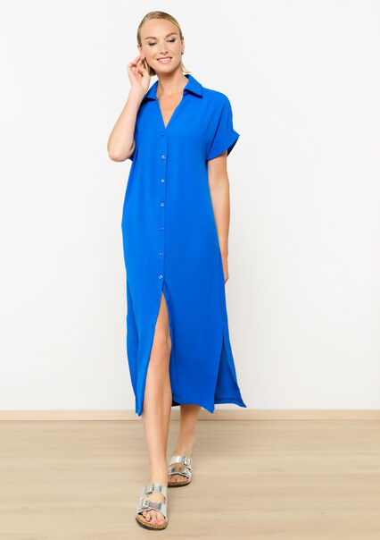 Straight shirt dress - ELECTRIC BLUE - 08103800_1619