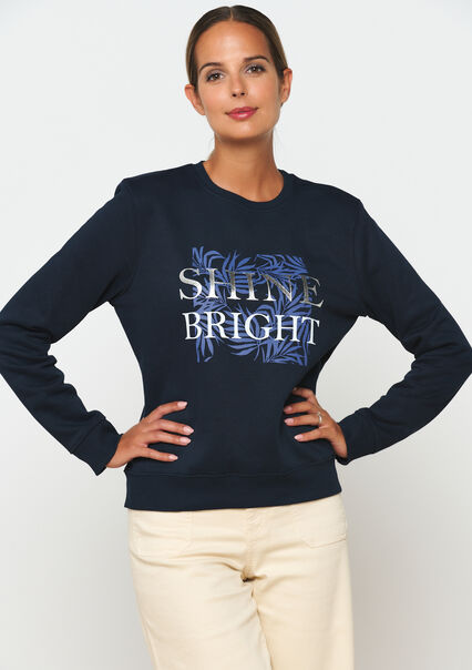 Printed sweatshirt - NAVY BLUE - 03001717_1651