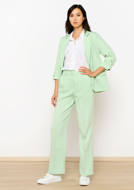 Straight trousers - ALMOND GREEN - 06100625_1724