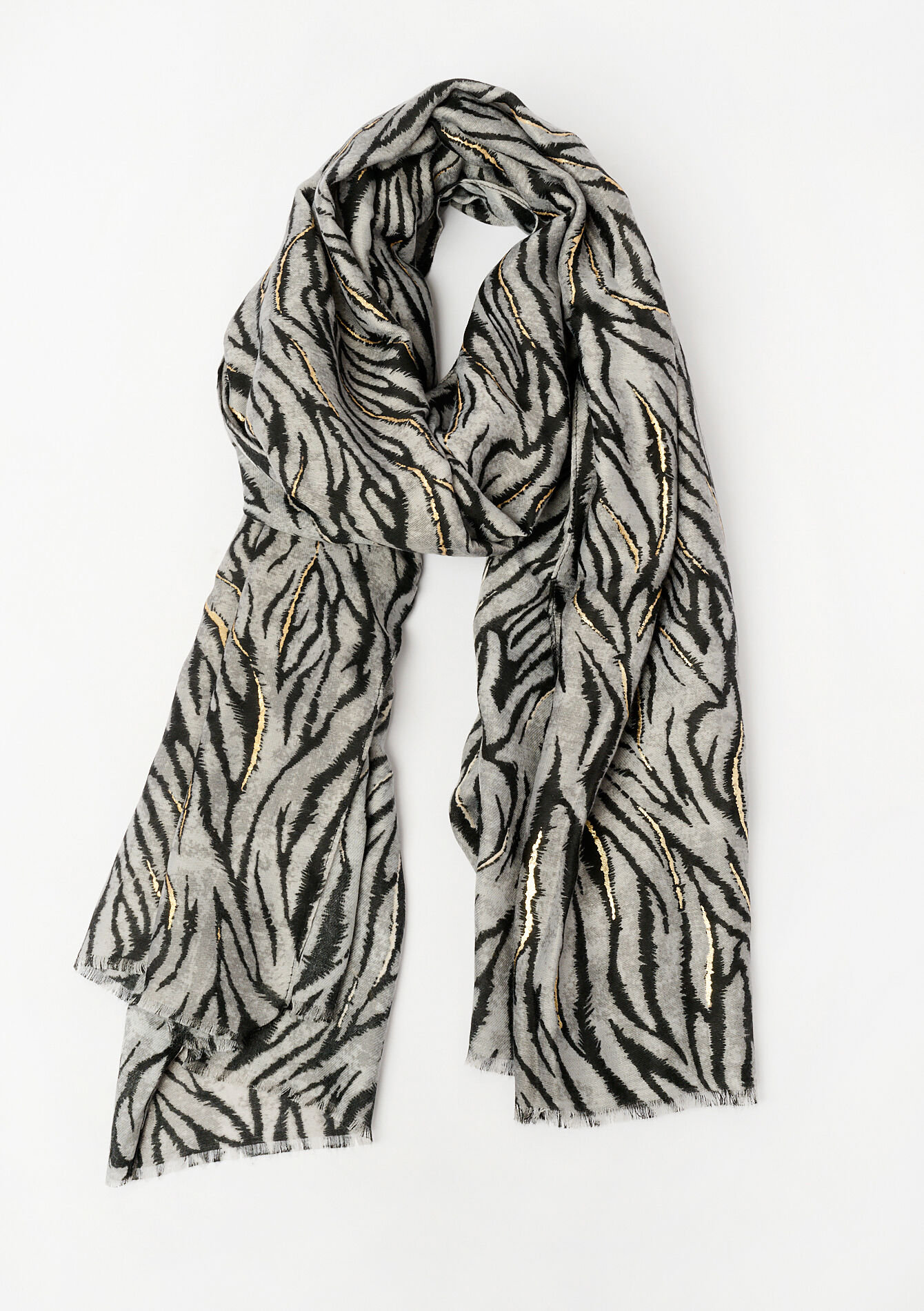 Zebra print scarf, , detail_model