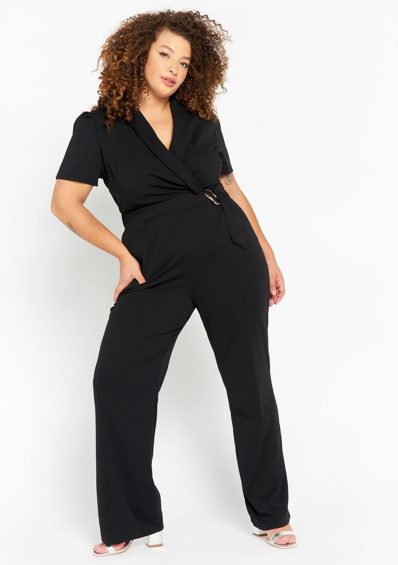 Jumpsuit with buckle, , back