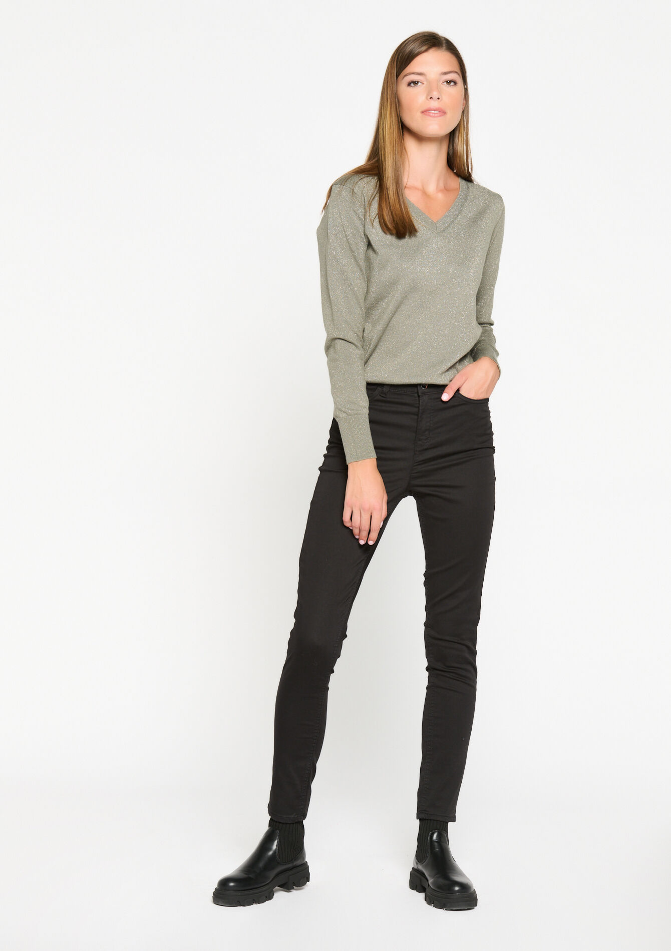 Pantalon skinny, , back