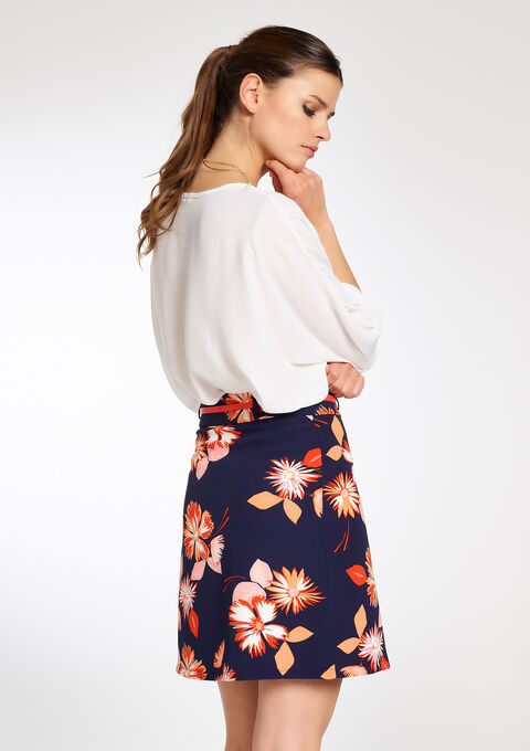 A-line skirt with floral print - LolaLiza