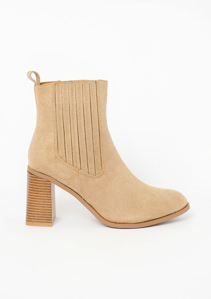 Suede ankle boots - LT TAUPE MEL - 13100262_1033