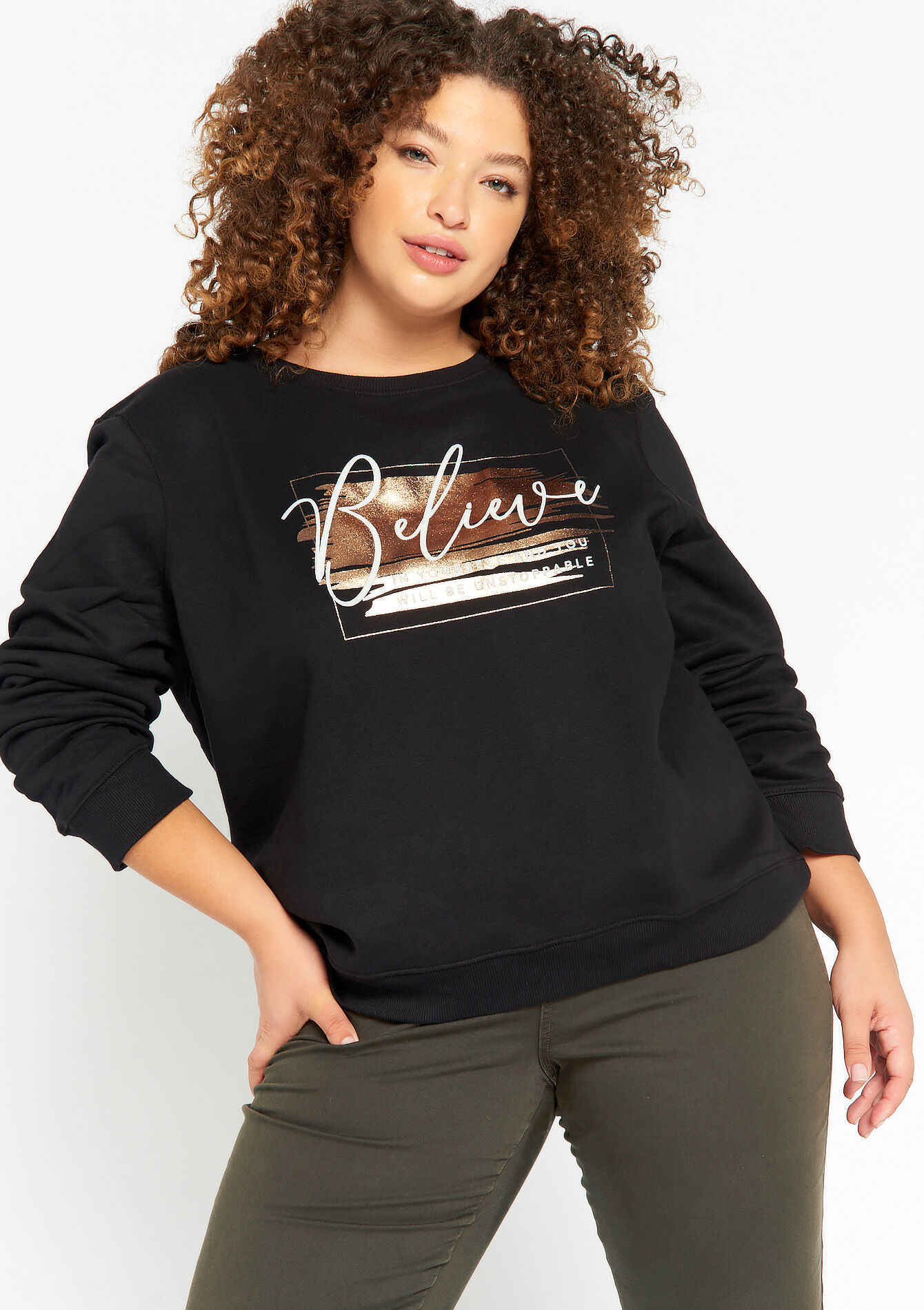 Pull avec illustration, , back