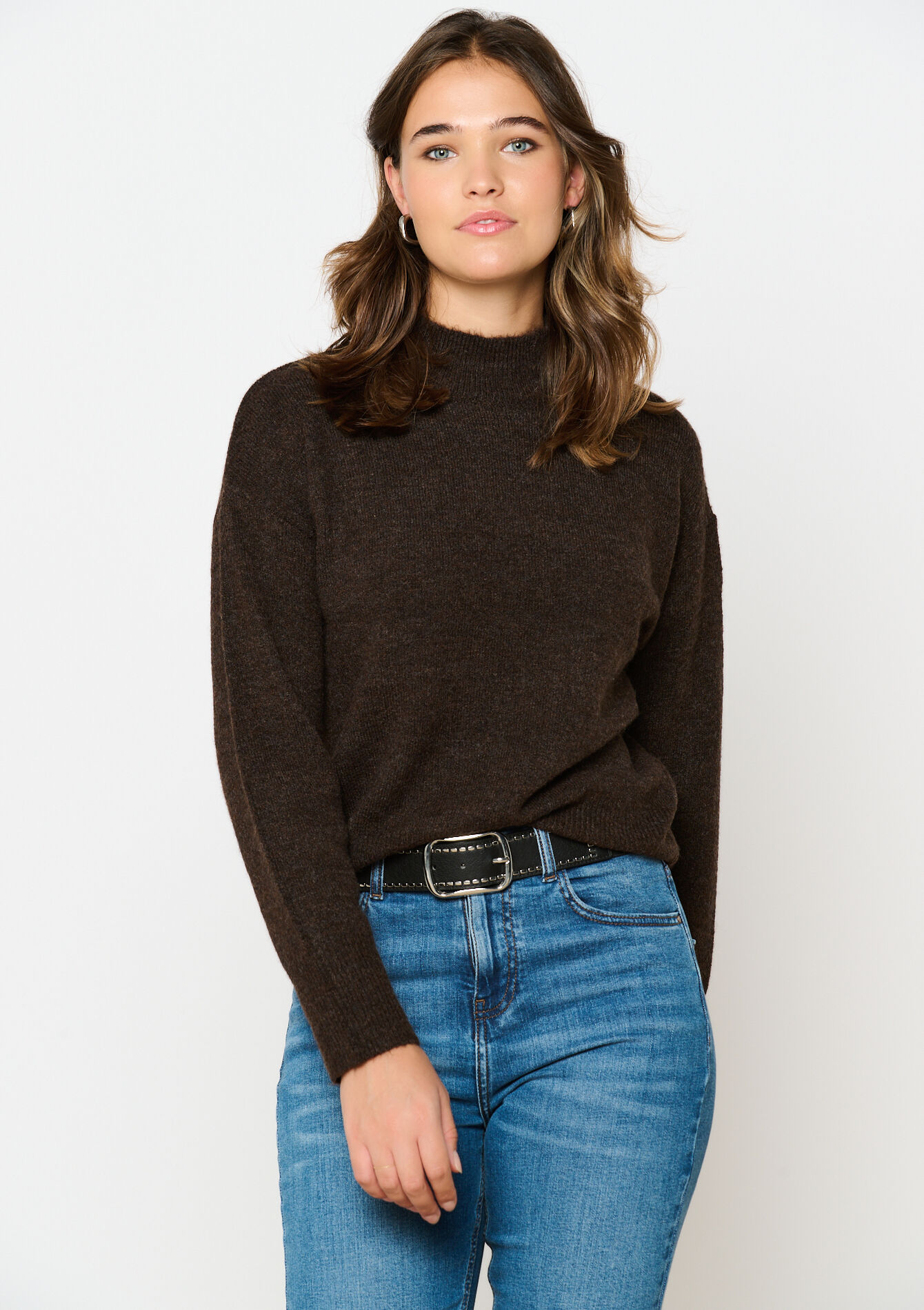 Basic pullover with round neck, , hi-res