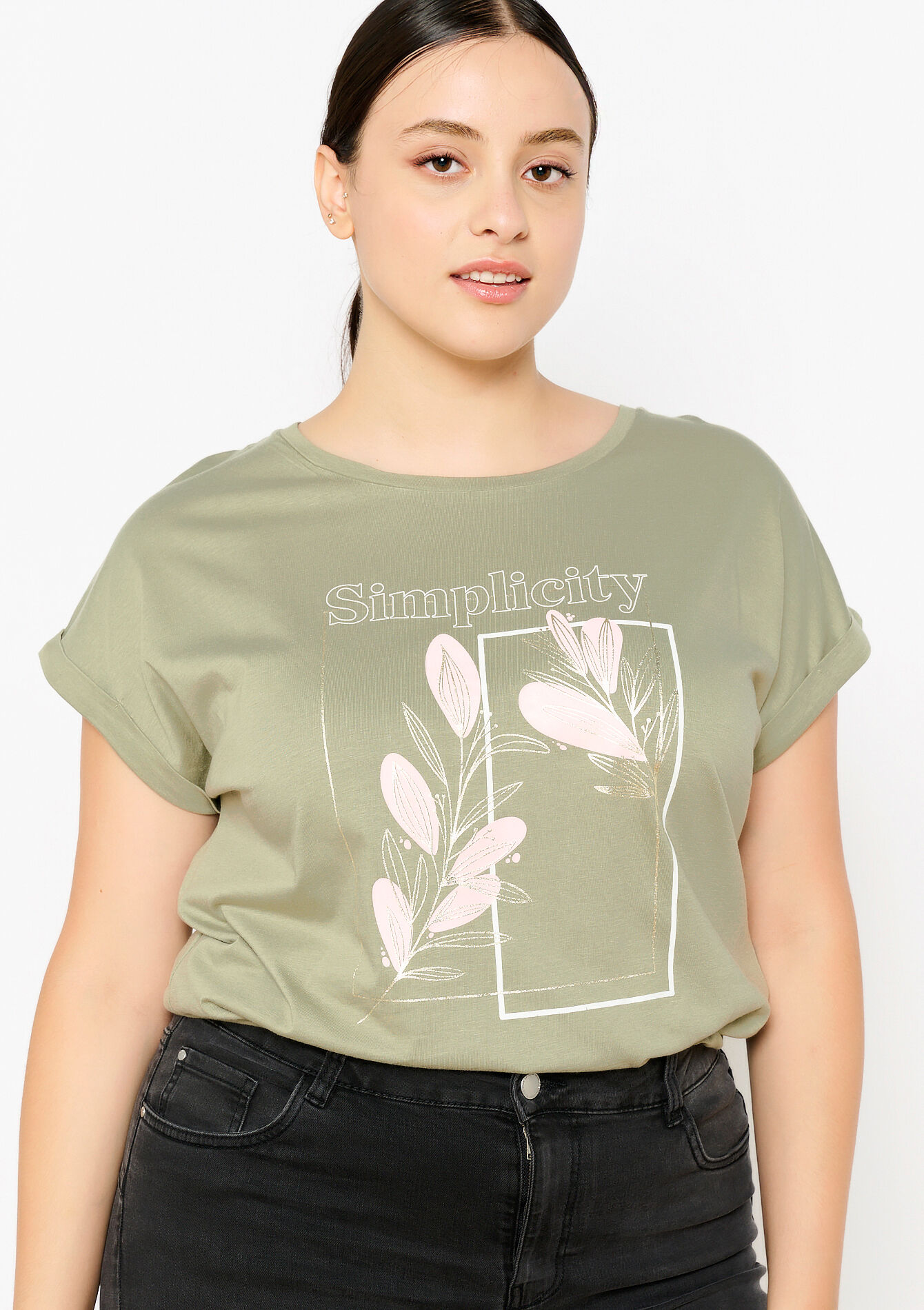 T-shirt with print, , back