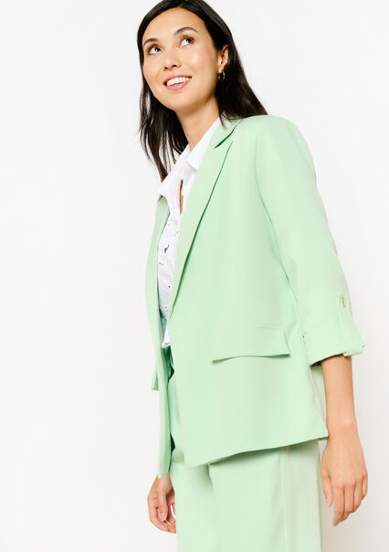 Relaxed fit blazer - ALMOND GREEN - 09100911_1724