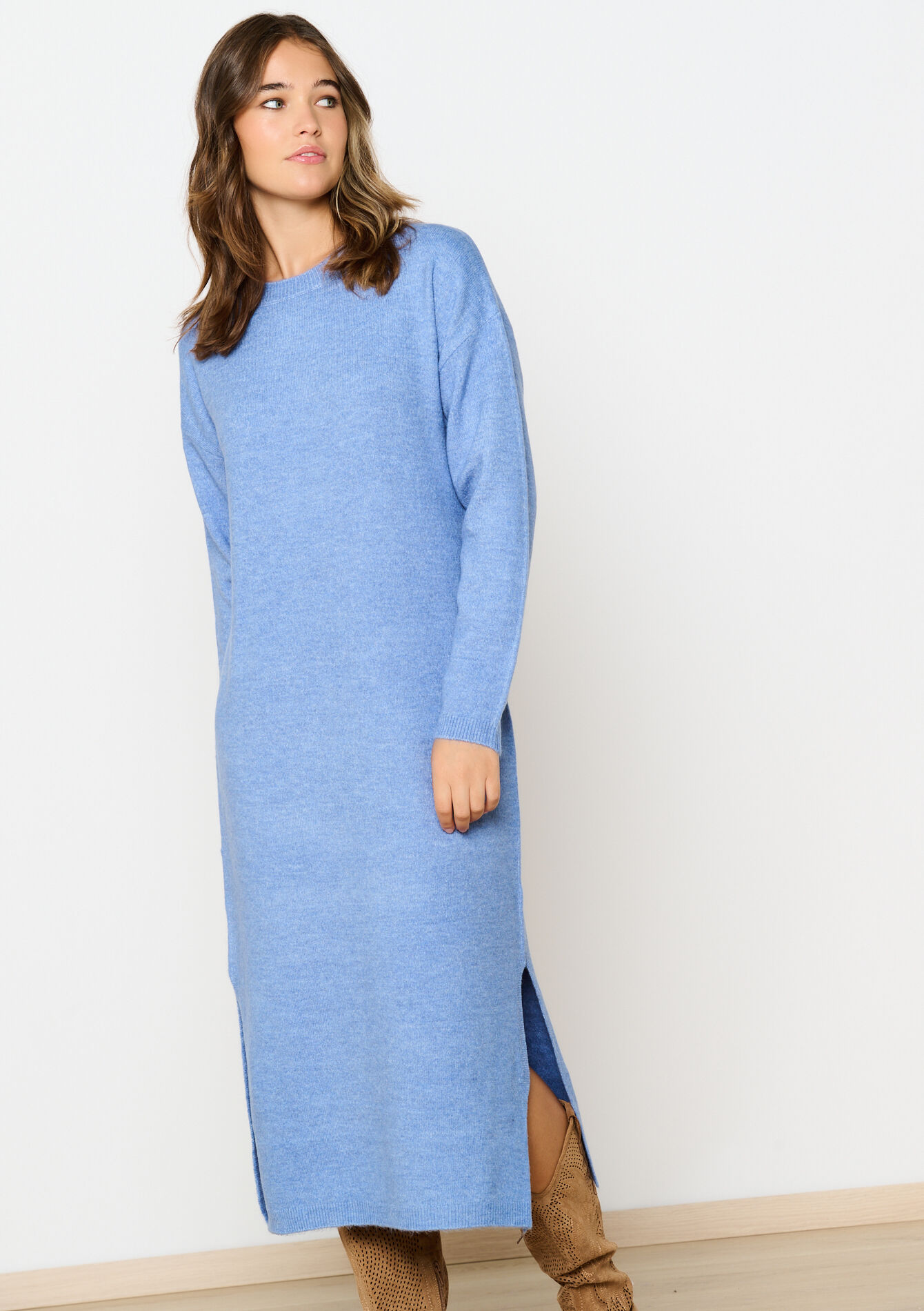 Robe pull mi-longue, , hi-res