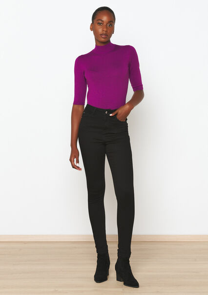 Skinny trousers with high waist - BLACK - 22000533_1119