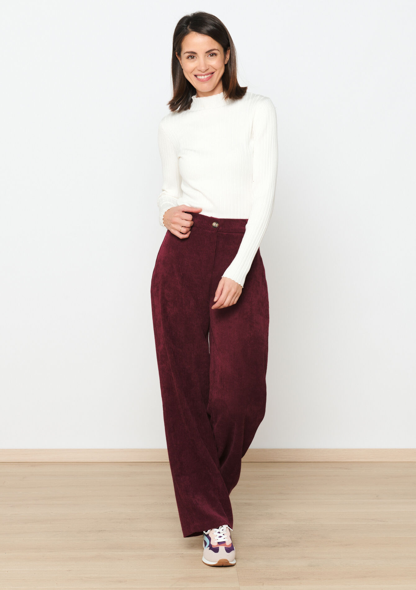 Corduroy broek, , back