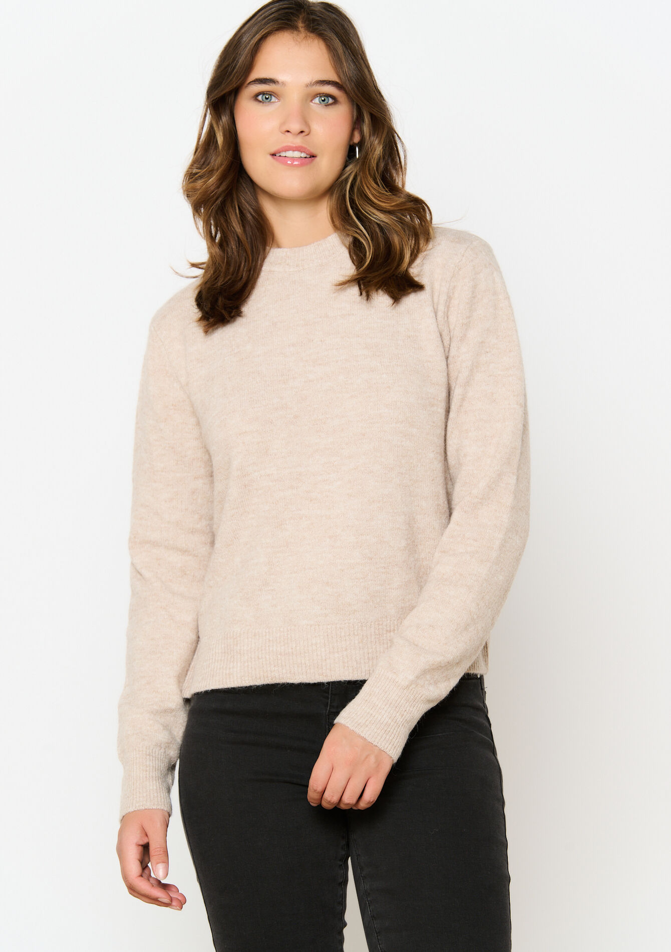 Basic pullover with round neck, , hi-res