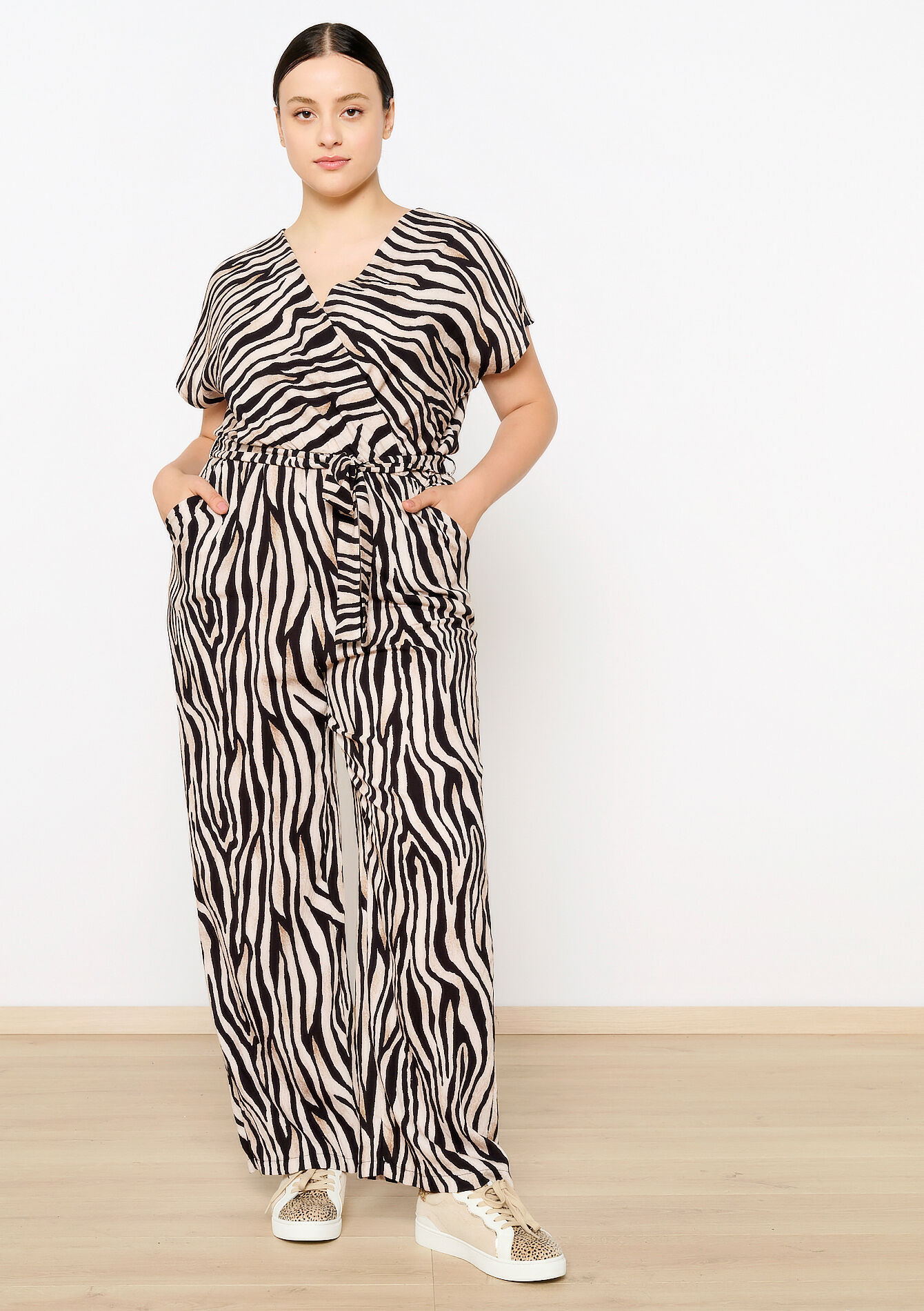 Jumpsuit met zebra-print, , back