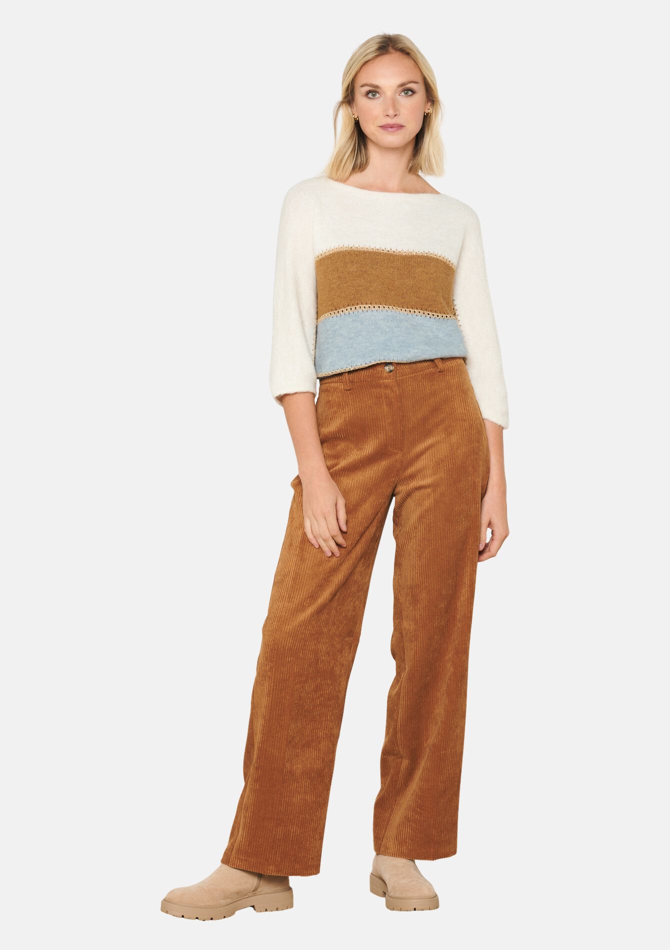 Corduroy broek, , back