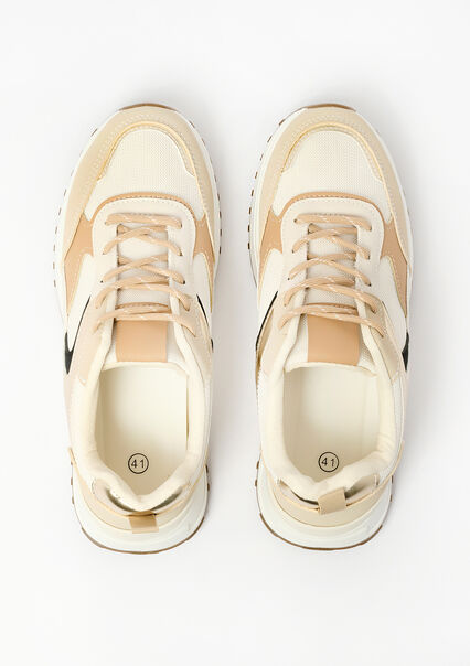 Trainers with thick soles - LT BEIGE - 13000764_2527