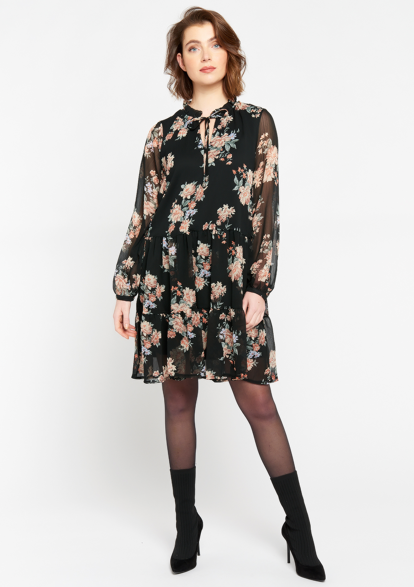 Baby-doll floral dress - LolaLiza