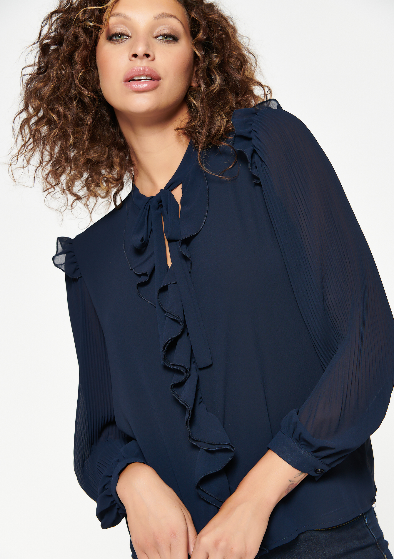 Blouse Met Franjes En Strik Lolaliza 2961