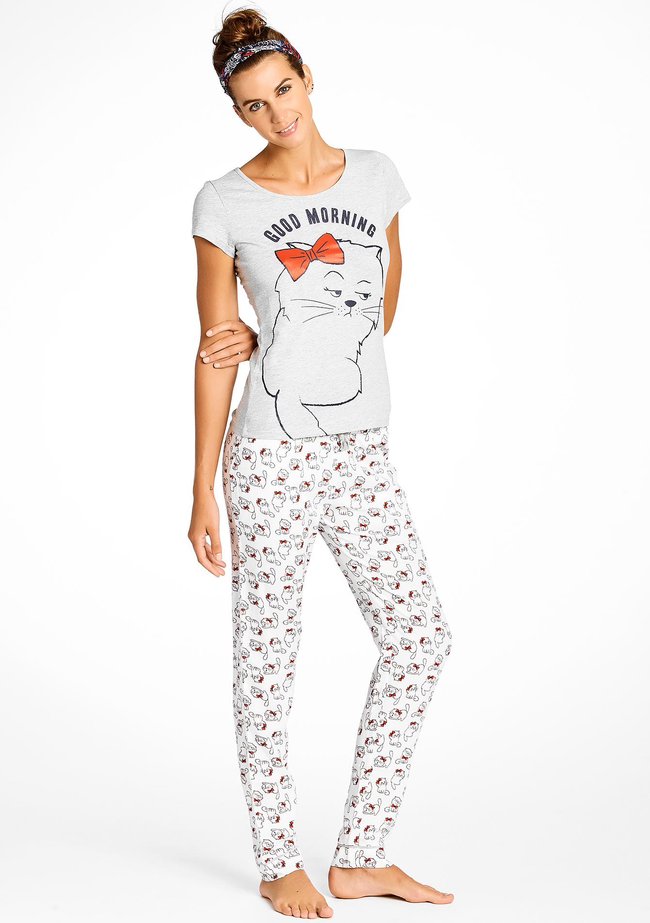 Printed fancy pyjamas with short sleeves - LolaLiza