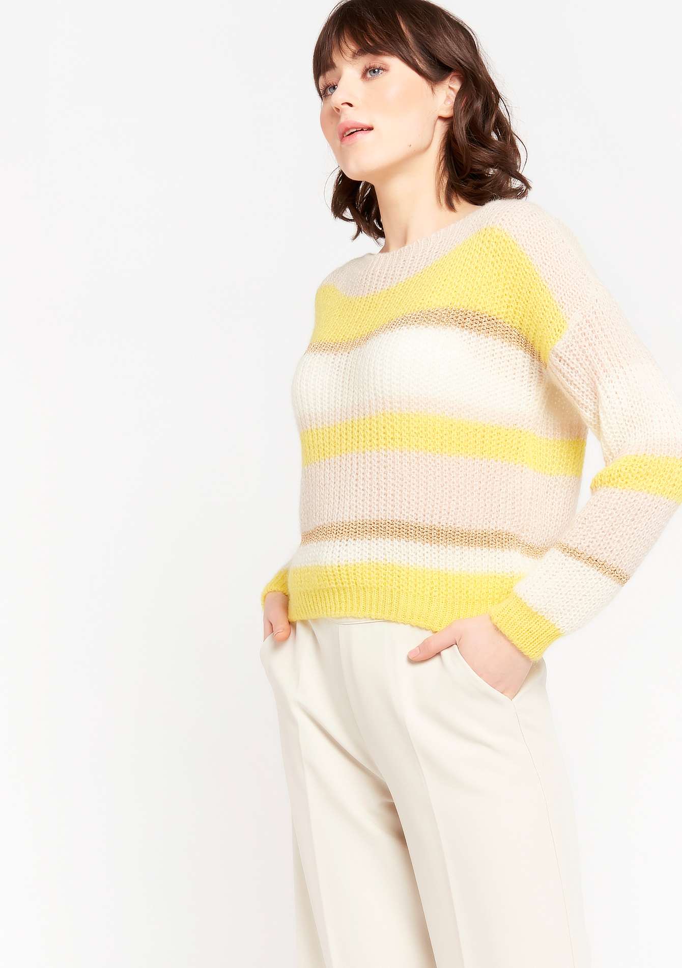 Striped lurex jumper - LolaLiza