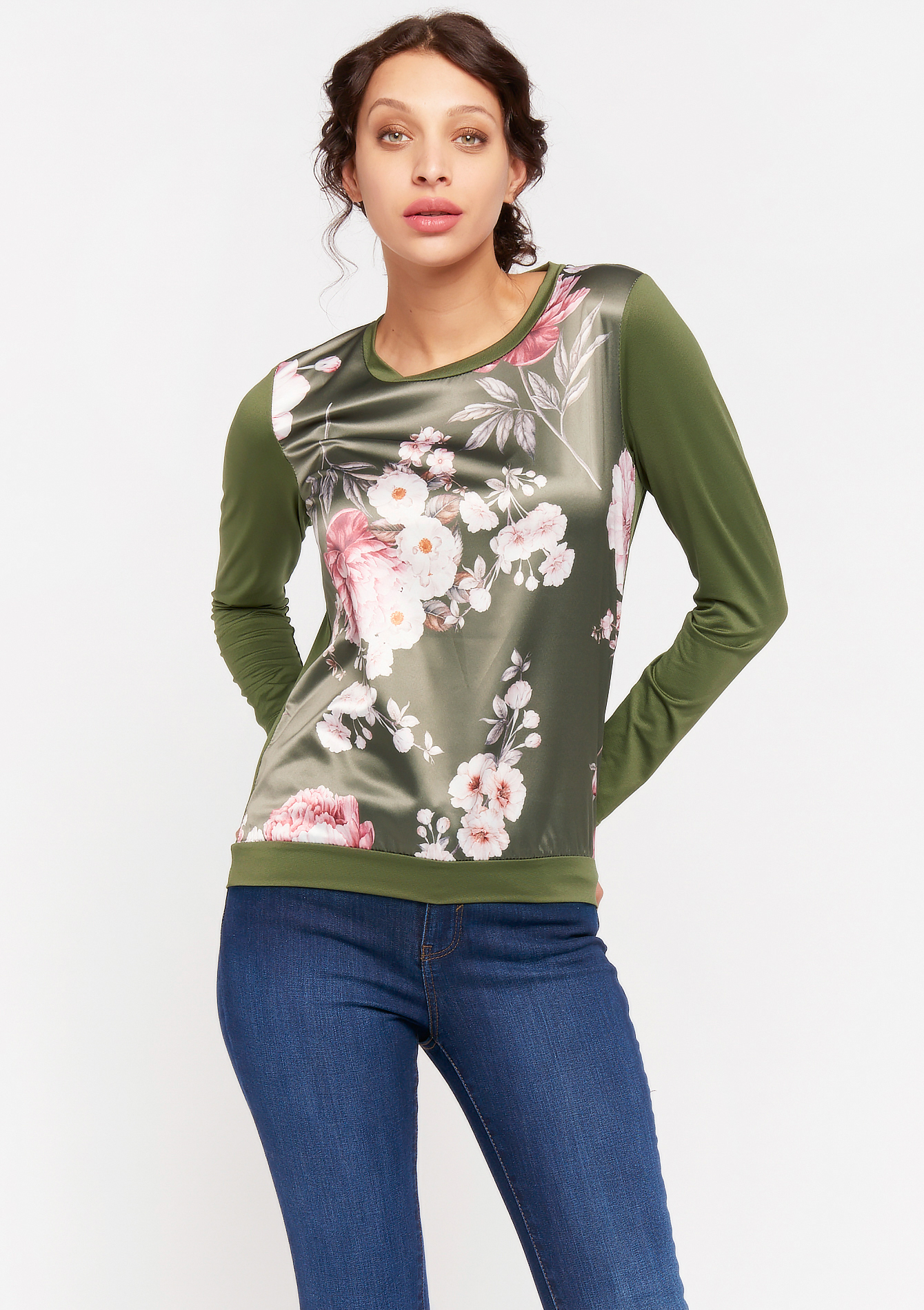 Round Neck Floral Print Sweater Lolaliza 9254