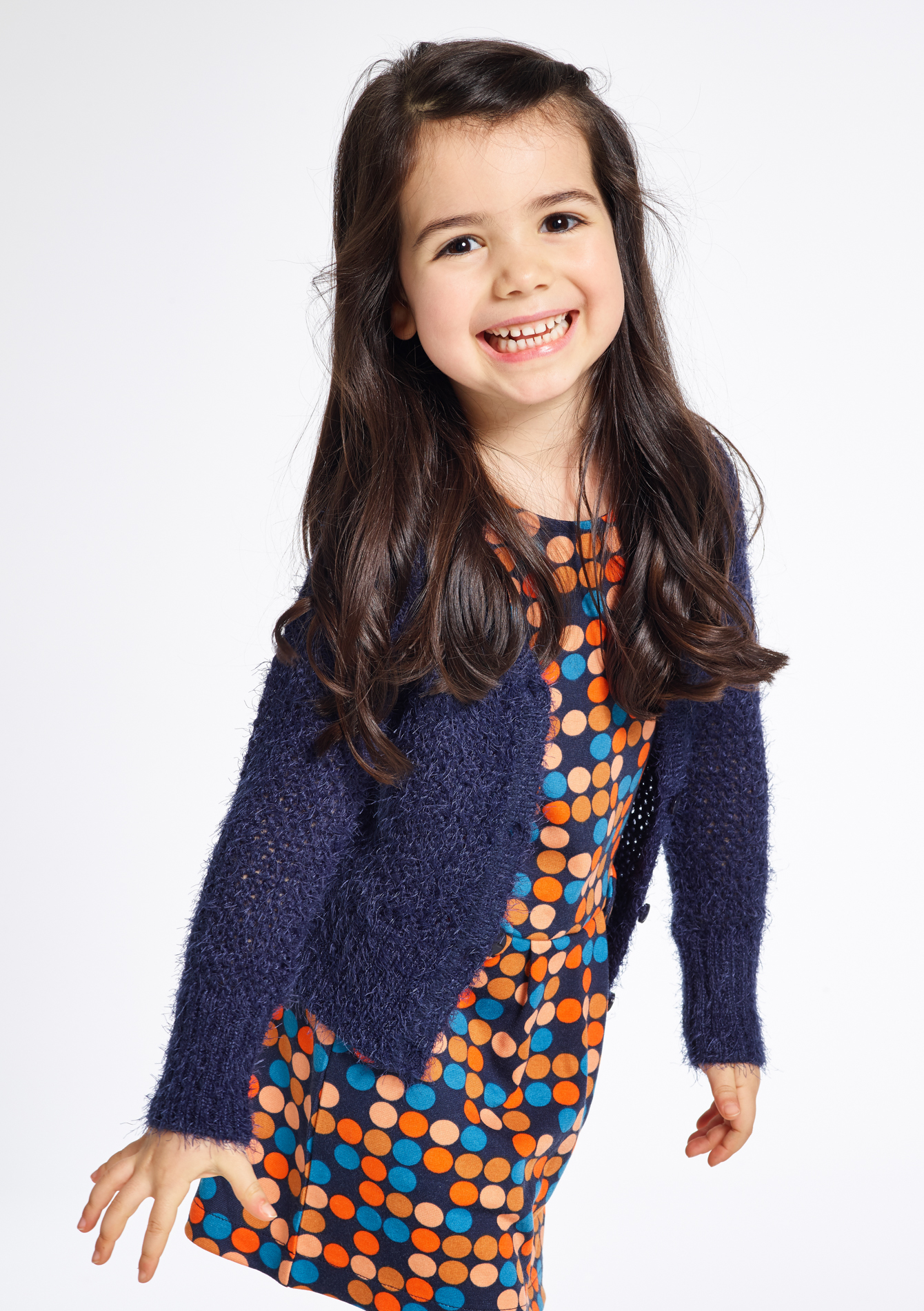  Cardigan enfant  uni col rond LolaLiza