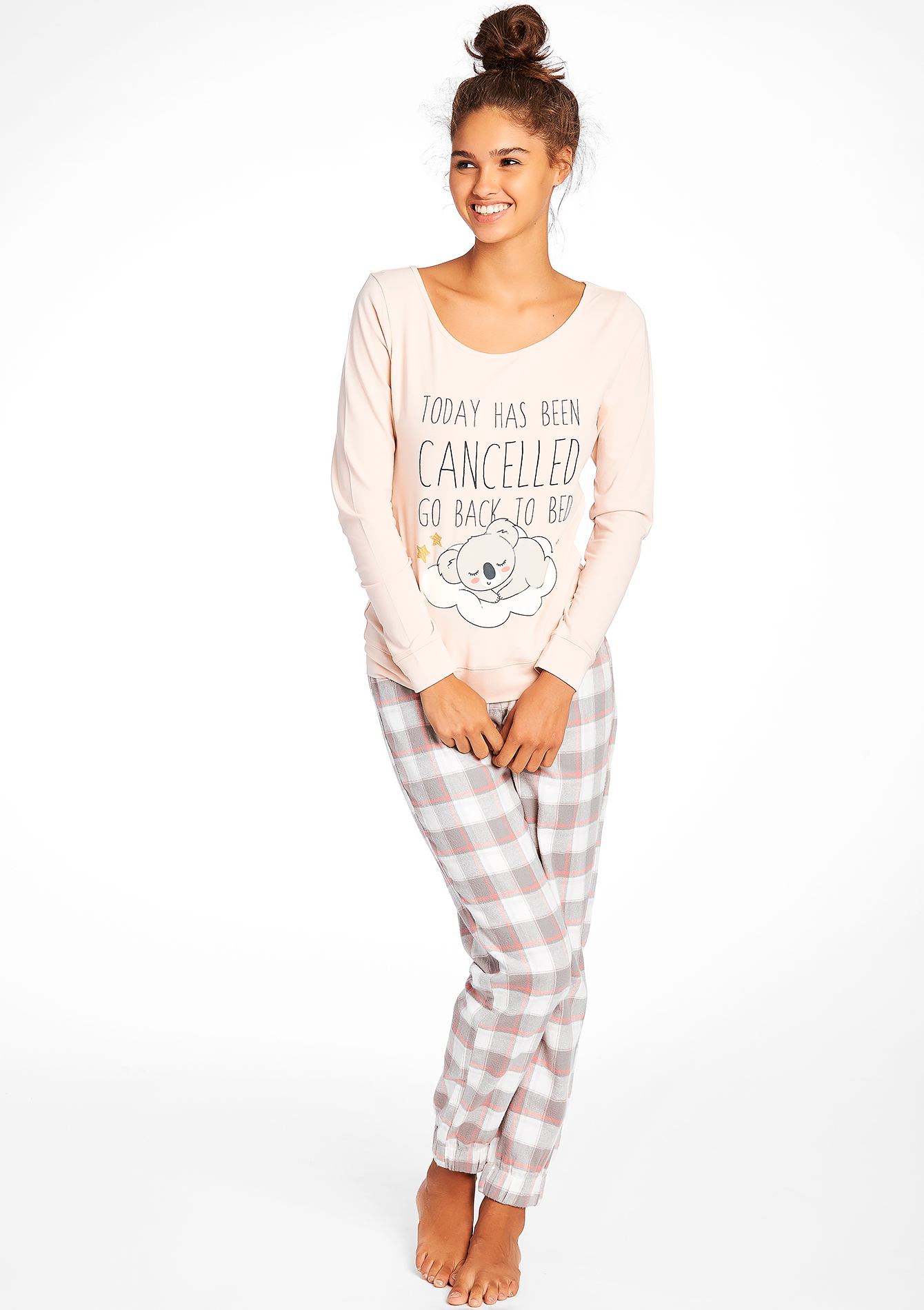 Check Pyjamas With Fancy Print Lolaliza