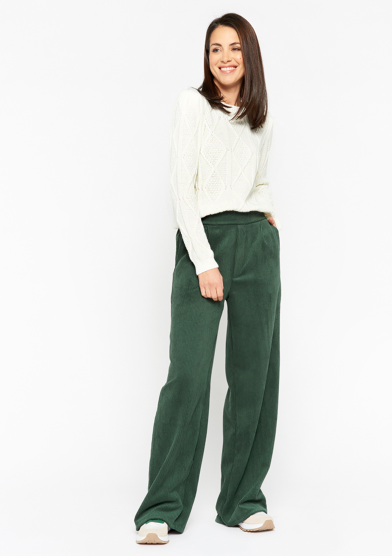 Topshop high waisted cord peg trouser in stone  ASOS