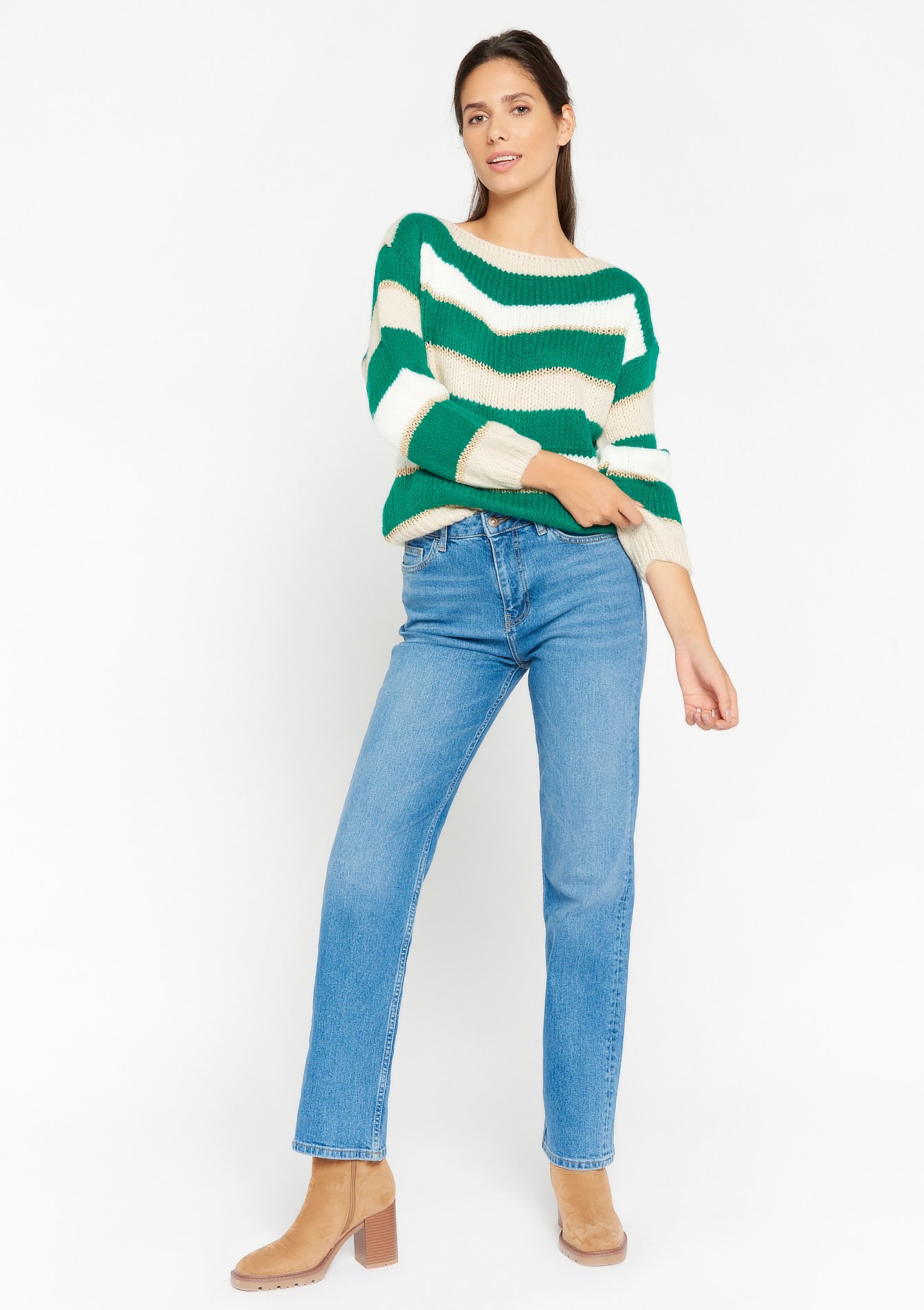 Striped pullover with lurex - LolaLiza